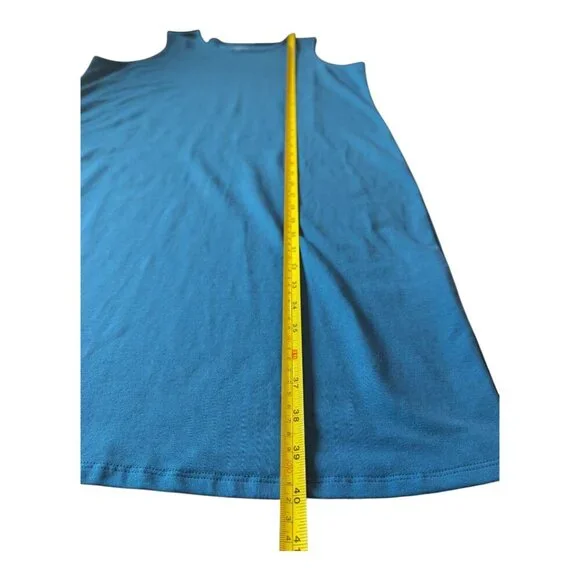 Eileen Fisher | Organic Pima Cotton Stretch Jersey Tank Dress | Large - Picture 8 of 10